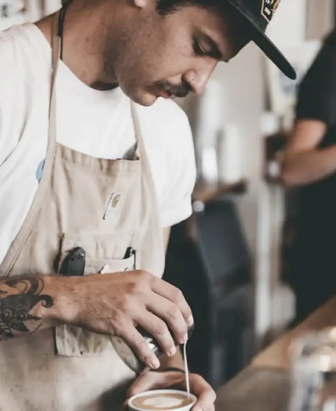 Man preparing a coffee